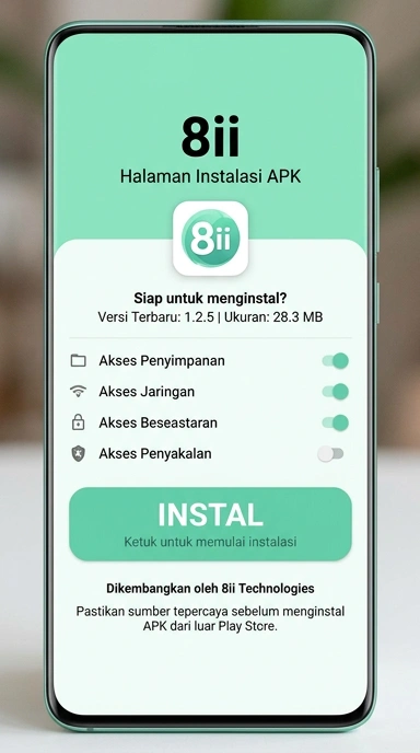 Tampilan halaman APK 8ii