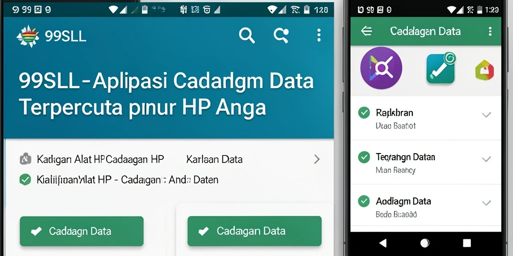 Antarmuka pengguna 99SLL yang memudahkan pencadangan data.