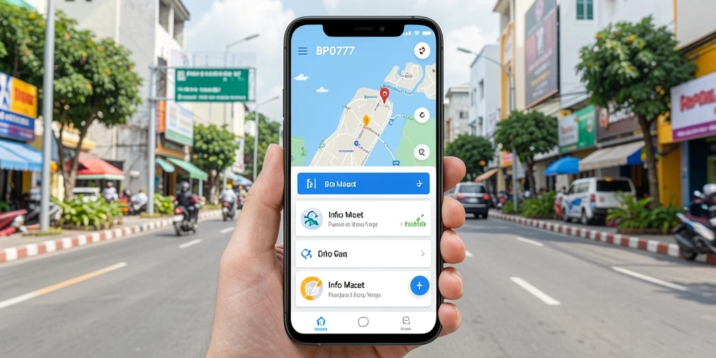Tampilan antarmuka BPO777 menampilkan peta kondisi lalu lintas secara jelas.