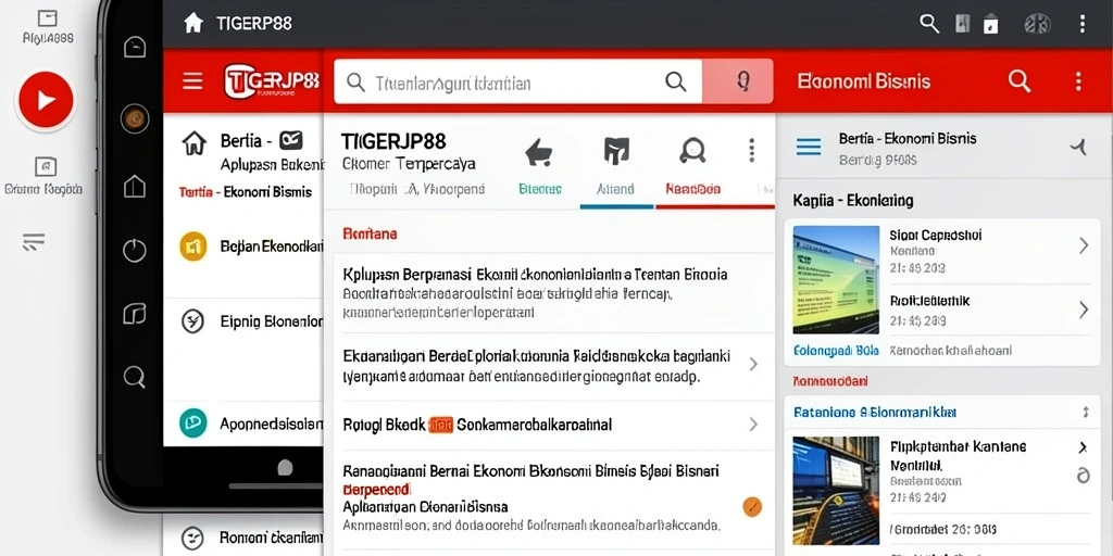Tampilan antarmuka aplikasi TIGERJP88 yang informatif dan interaktif.