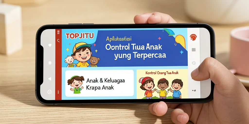 Antarmuka intuitif aplikasi Kontrol Orang Tua Anak yang efektif.